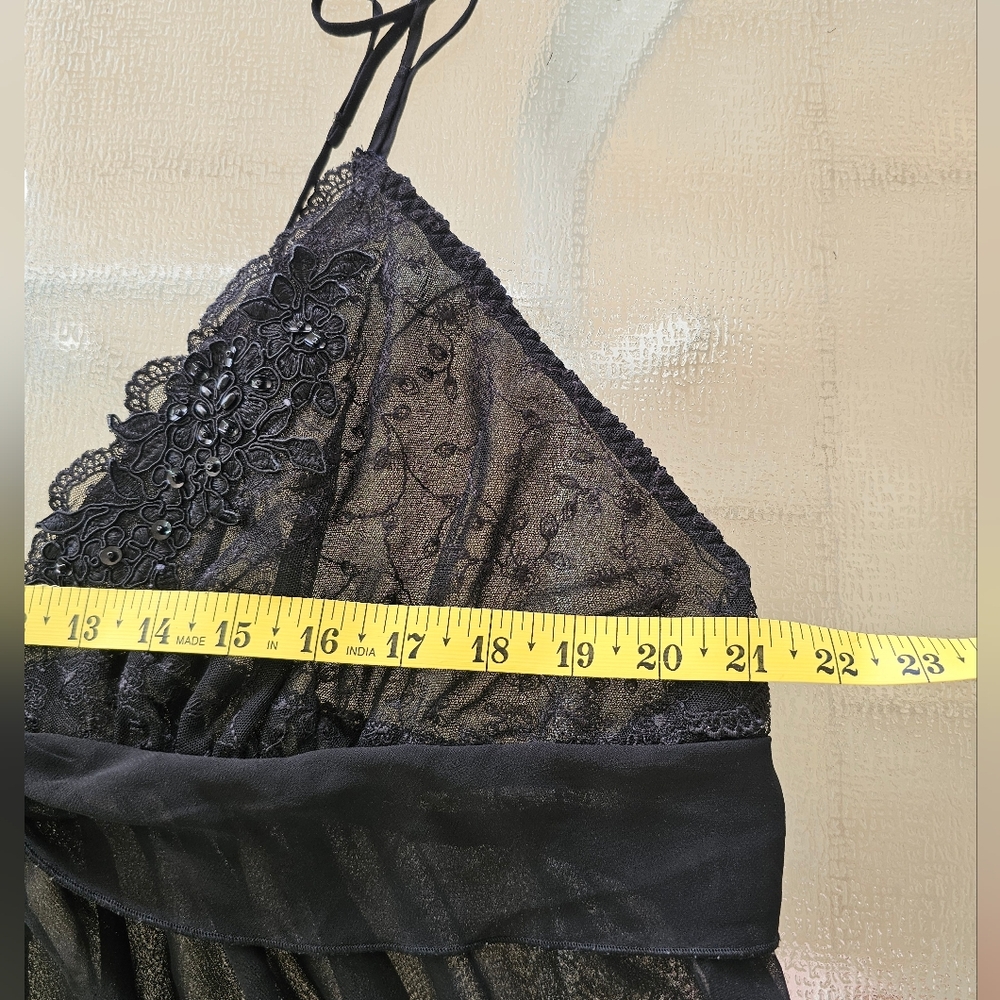 Dentelle Black Lace Sheer Babydoll 3X Plus Size Mesh Lingerie Nightgown - Picture 7 of 8